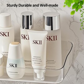 2pcs Acrylic Shower Shelves, Clear 12.6" no Drill Shelves, Peel and Stick Shelves, Wall Mounted Shower Caddy Adhesive Shelves, Acrylic Bathroom Wall Shelves with Self Adhesive for Bathroom, Kitchen