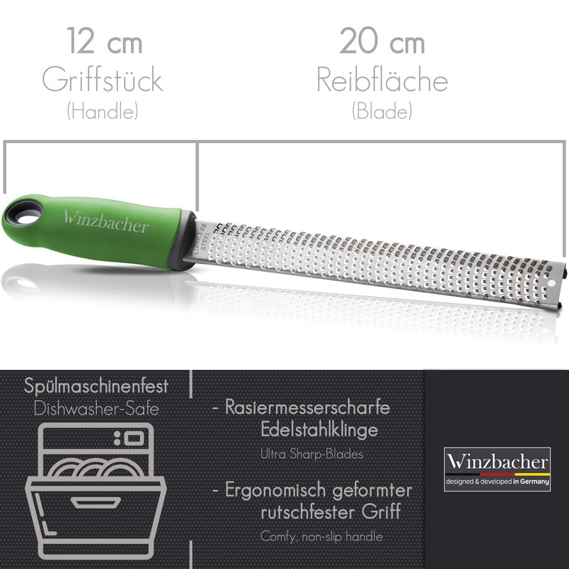Winzbacher® Premium Zester / Grater, Parmesan / Lemon / Nutmeg