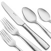 Hudson Essentials 40-Piece Hammered 18/10 Stainless Steel Silverware Cutlery Set,