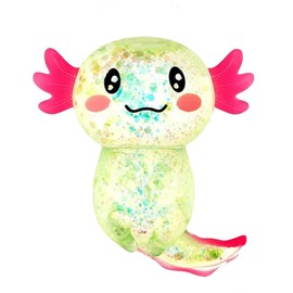 Sezua Squishy Fidget Stress Ball - Squeeze Sensory Axolotl Toys, Axolotl Squishy Sugar Stress Ball Toys for Adults Kid, Glitter Salamander Gift for Party Birthday Christmas