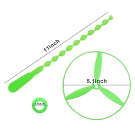 YUEMING 10Pcs Twisty Pull String Flying Saucers Helicopters, Spinning Flying Disc Helicopters Toy Educational Toys, Dragonfly Toy Flying Disc Toy for Children(Color Random)