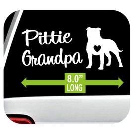 Pittie Grandpa Pitbull Decal Sticker for Car Window