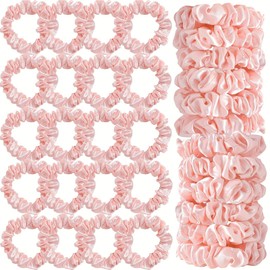 NINFEIQI 10Pcs Satin Hair Scrunchies, Elastic Ponytail Holder for Women Girls, Satin Hair Ties for Thin, Thick Curly Long Fine Hair