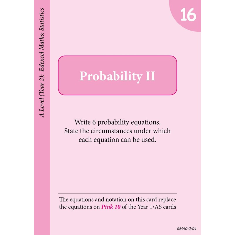 Black Dragon Revision Cards for A-Level Maths: Edexcel, Year 2