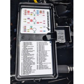 VDD Ford Bronco 2021-2024 Fuse Box Panel Diagram Lid Label / Sticker / Insert
