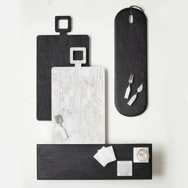 Santa Barbara Design Studio Cutting Boards and Serving Trays Charcuterie Paddle Board, Large, Black