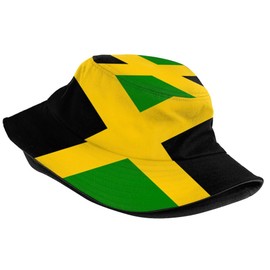Jamaican Flag Bucket Hat Unisex Fashion Summer Sun Hat Jamaica Fisherman Hat Patriotic Hats Outdoor Travel Beach Hat for Men Women