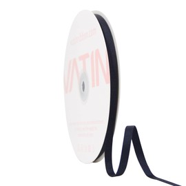 VATIN Solid 6 mm X 45 Metres Navy Blue Grosgrain Ribbon 45 Metres Each Roll Perfect for Crafts, Wedding Decor, DIY Hair Accessories, Sewing, Gift Package Wrapping and More