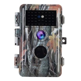 BlazeVideo Wildlife Camera, 24MP 1296P Trail Cameras with 120°Wide Angle Motion Sensor, IP66 Waterproof Animal Camera with Night Vision Motion Activated for Garden Wildlife Observation