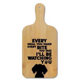 FONDCANYON Dachshund Gifts 15x7 Cutting Chopping Board with Handle, Weiner Dog Doxie Gifts for Dachshund Lovers Cutting Boards for Kitchen, Every Meal You Make Decorative Cheese Charcuterie Board