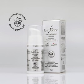Lashfactor Anti Wrinkle Serum (15g) - Reduces Wrinkles and Fine Lines with Intense Hydration, Glow Boosting Facial Anti-Ageing Serum, 100% Vegan