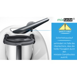 mixtaste® Steam Diverter Compatible with Thermomix TM5, TM6, TM Friend, with Protected Overflow Protection, Steam Steering Attachment, Accessories, Fireplace, Furniture Protection, Extractor Hood