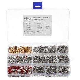 QUARKZMAN 620pcs Computer Motherboard Screws Kit Motherboard Spacer Screws for Computer Case Hard Drive Motherboard Cooling Fan Graphics Cards