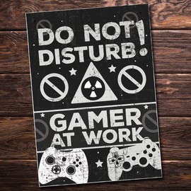 RED OCEAN Gaming Boys Bedroom Door Do Not Disturb Sign Plaque Birthday For Gamer Son Brother Dad Man Cave Gift