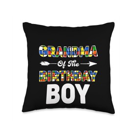 Speedcubing Puzzle Family Matching Birthday Gifts Grandma of The Birthday Boy Family Matching Puzzle Cube Math Throw Pillow, 16x16, Multicolor