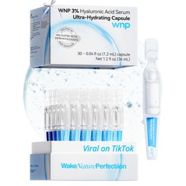 WNP Sérum De Ácido Hialurónico Al 3% Para El Rostro Con Hidratación Multicapa 4D | Sérum Antiedad Ultra Hidratante | Hidratante Para Piel Seca Y Sensible | Cuidado Facial Previo Al Maquillaje | 30 Via