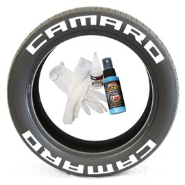 Tire Stickers Camaro Permanent Tire Lettering Kit with Glue - Custom Sizing & Colors (Pack of 8)