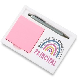 Principal Appreciation Gifts Note Pad Holder Desk Organizer, Thank You Gift for School Leaders and Administrators, Back to School, Education Week, Birthday or Christmas PB048