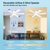 iacaf 52inch Low Profile Ceiling Fan with Light and Remote/APP