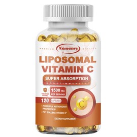 Xemenry - Vitamin C Capsules - 1500MG per capsule - Super Absorption - Immune Support, Antioxidant Support, Heart Support, Skin Glow Support - High Quality Ratio