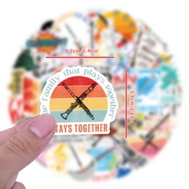 Musical Instrument Stickers for Laptop (100 PCS),Gift for Children Teens Adults Girl Boys,Waterproof Stickers for Water Bottle,Orchestral Music Vinyl Stickers for Scrapbook,Skateboard,Bike,Phone,Dairy
