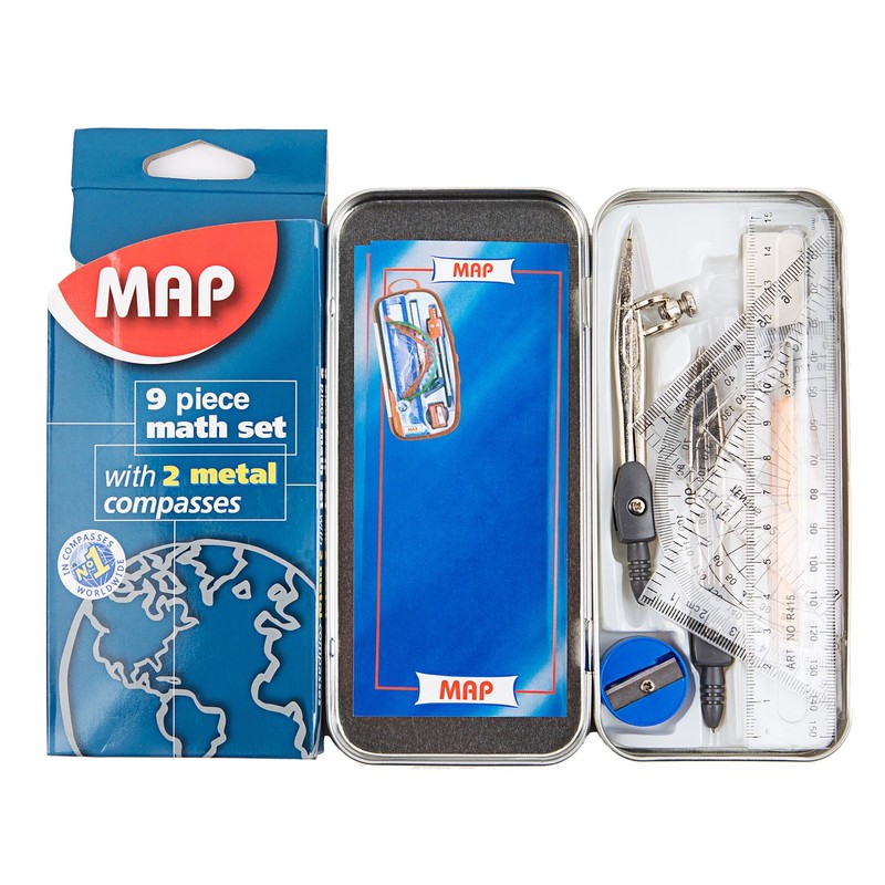High Quality 11-Pieces Compass & Geometry Kit Math Set for