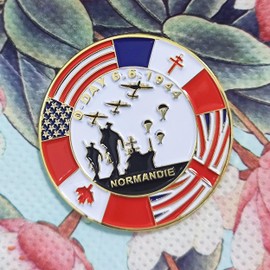 1944 D DAY 80th Anniversary Normandie Pin Badge Brooch Veterans Memorabilia Gift Decorations (2)