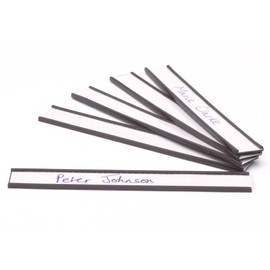Nobo Magnetic Name Holder, Pack of 10, 150 x 20 mm, Grey, 1901096