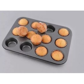 Misore Charola Mini Cupcake Muffin Antiadherente Panquecitos 12 Esp