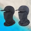Cooling Neck & Head Protection Scarf with Sun Shield Ball Cap Ball Cap Neck Cooler Black/ONESIZE