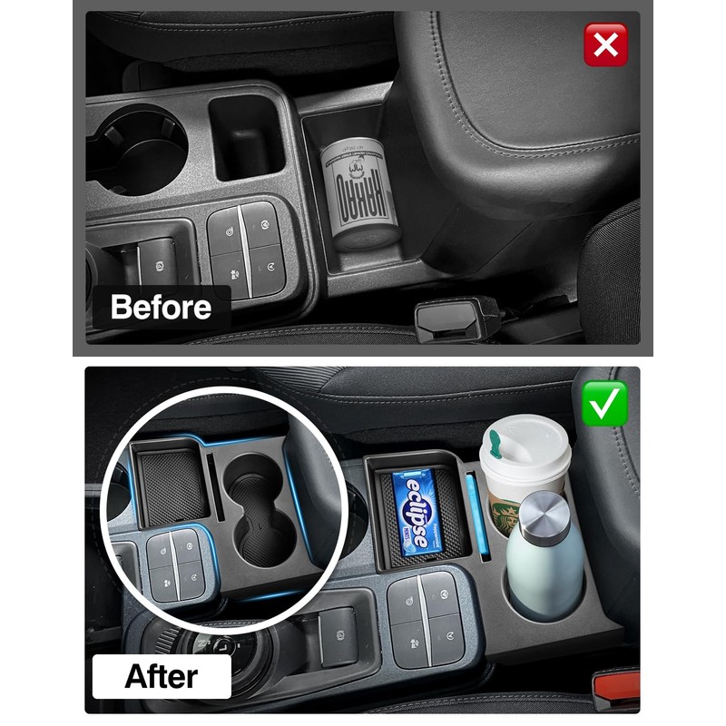 Karltys Maverick Cup Holder Insert Center Console Organizer for 2022