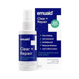 emuaid Clear + Repair Hypochlorous Acid Skin Spray, Hydrating Face and Mist Protection, Multi-Use Care for Sensitive Skin, Travel Size, 1 Pack