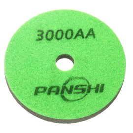 HARFINGTON Diamond Sponge Polishing Pads 5" Dia 3000 Grit Emery Sand Fiber Polishing Pad Wet Use Buffing Pad for Stone Concrete Marble Grinder Polisher Buffing Wheel, Green Dark Green