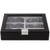 Tech Swiss Sunglasses Eyeglasses Storage Display Case 6 XL Compartments
