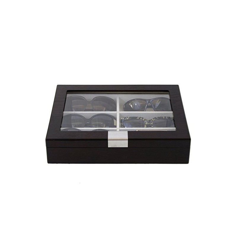 Tech Swiss Sunglasses Eyeglasses Storage Display Case 6 XL Compartments