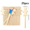CAA Trading™ 25 x Wooden People Craft Sticks for Crafting