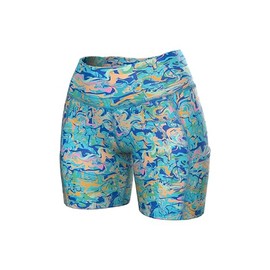 Sparx Women Premium Triathlon Padded Shorts Triathlon Shorts for Women Swim Bike Run Shorts (Color Animation, XL)