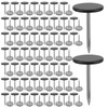 0.43" x 0.67" Flat Thumb Tacks - 120 Pcs Black