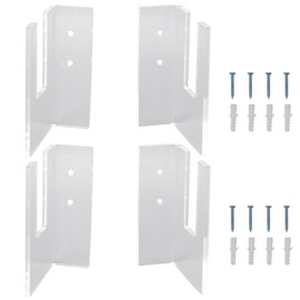 4Pcs Black Acrylic Skateboard Wall Mount Rack Skateboard Wall Hanger Rack for Garage Living Room Bedroom Transparent