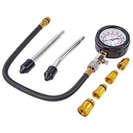 JEGS 85210 Compression Tester Kit, 8 Piece, 0-300 PSI