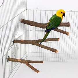 1pcs 15/20/30cm Birds Accessories Bird Cage Sticks Wooden Stuff Stand Tree Branch Perches