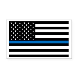 CafePress Thin Blue Line Flag Rectangle Car Bumper Magnet