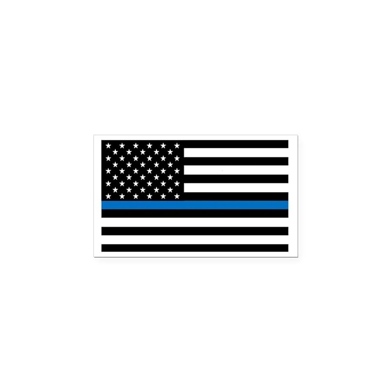 CafePress Thin Blue Line Flag Rectangle Car Bumper Magnet