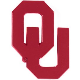 Crimson Oklahoma Sooners METAL Auto Emblem