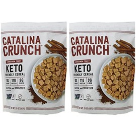 Catalina Crunch Cinnamon Toast Keto Friendly Cereal - Pack of 2 Bags - 20 oz Per