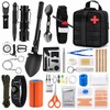 MOLLE Tactical First Aid & Survival Kit with Folding Shovel,