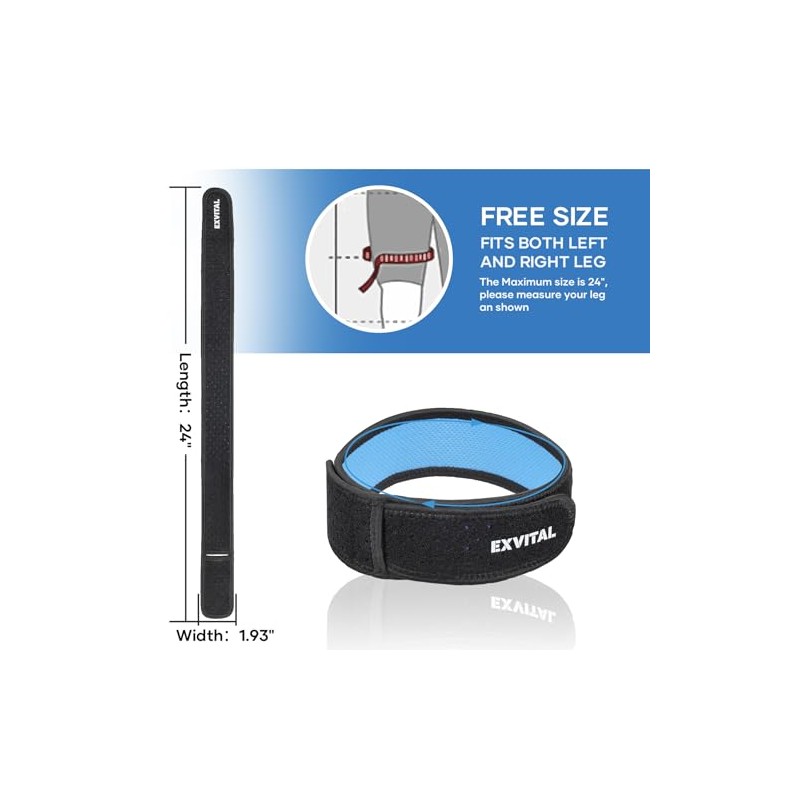 EXVITAL IT Band Straps Iliotibial Band Brace Relieve ITB Syndrome