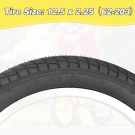 WEEROCK 12.5 Inch Kid Bike Tire, 2 Pack 12 ½ x 2 ¼ (62-203) Child Bicycle Tires for 12" 12.5" Children Bicycles, Kids Boy Girl 's Bike, Scooter, Balance Bike
