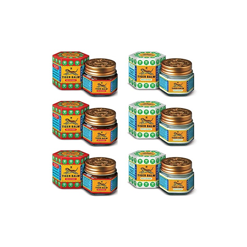 Red Tig-er Balm Ointment and White Tig-er Balm Ointment Combo