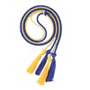 UIALECG Double Graduation Honor Cords - Royal Blue and Gold,68"